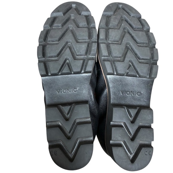 Vionic Cynthia Leather Loafer Chunky Chain Detail Black Leather Size 8 - Picture 6 of 11